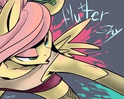 Size: 1280x1024 | Tagged: safe, artist:swomswom, fluttershy, anthro, g4, female, solo
