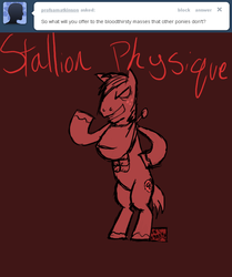 Size: 675x809 | Tagged: safe, artist:autonomous-zed, big macintosh, earth pony, pony, g4, male, stallion, strong bad, tumblr