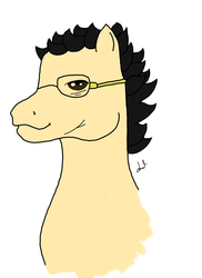 Size: 900x1239 | Tagged: safe, glasses, kim jong-il, ponified