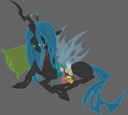 Size: 900x809 | Tagged: safe, artist:mrwaffless, artist:surifox1, discord, queen chrysalis, changeling, changeling queen, g4, female, plushie