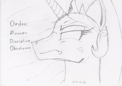 Size: 2000x1414 | Tagged: safe, artist:linas3001, princess celestia, g4, sketch, tyrant celestia