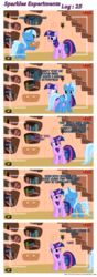 Size: 720x2050 | Tagged: safe, artist:navitaserussirus, trixie, twilight sparkle, g4, comic, science, sparkles experiments