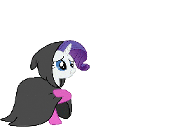 Size: 677x497 | Tagged: safe, rarity, pony, unicorn, g4, animated, cape, clothes, dress, female, mare, simple background, solo, transparent background