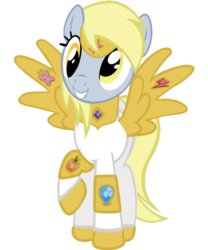 Size: 460x552 | Tagged: safe, artist:doctorxfizzle, derpy hooves, pegasus, pony, g4, elements of harmony, female, mare, this can only end well