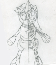 Size: 2351x2732 | Tagged: safe, artist:thebigapple, applejack, robot, g4, emerl, gizoid, ponified