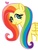 Size: 702x932 | Tagged: safe, artist:heretichesh, fluttershy, pegasus, pony, g4, multicolored hair, rainbow hair, solo