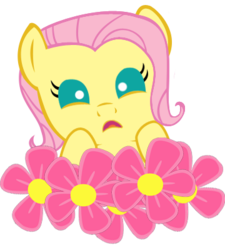 Size: 360x400 | Tagged: safe, artist:doctorxfizzle, fluttershy, pony, g4, baby, baby pony, babyshy, cute, flower, peekaboo pony pals, shyabetes