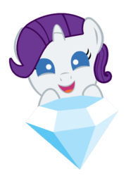 Size: 379x484 | Tagged: safe, artist:doctorxfizzle, rarity, pony, g4, baby, baby pony, cute, diamond, female, gem, open mouth, peekaboo pony pals, raribetes, simple background, smiling, solo, transparent background, vector