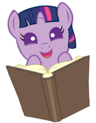 Size: 360x460 | Tagged: safe, artist:doctorxfizzle, twilight sparkle, pony, g4, baby, baby pony, babylight sparkle, book, cute, peekaboo pony pals, twiabetes