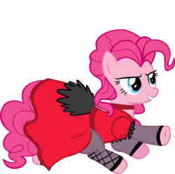 Size: 895x892 | Tagged: safe, artist:doctorxfizzle, pinkie pie, earth pony, pony, g4, clothes, clue, cluedo, dress, female, mare, saloon dress, simple background, solo, transparent background