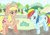 Size: 1024x720 | Tagged: safe, artist:louis badalament, applejack, rainbow dash, earth pony, pegasus, pony, pony pov series, g4, alex warlorn, day, fanfic, fanfic art, female, looking down, mare, reharmonized ponies, sweet apple acres