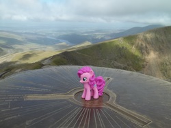 Size: 4288x3216 | Tagged: safe, pinkie pie, g4, gift set, irl, mount snowdon, mountain, photo, ponies around the world, toy, wales