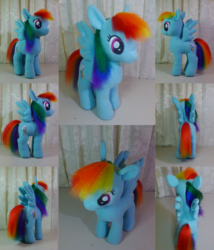 Size: 1232x1440 | Tagged: safe, artist:luafien, rainbow dash, pony, g4, irl, photo, plushie, solo