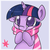 Size: 500x500 | Tagged: safe, artist:lustrous-dreams, twilight sparkle, pony, unicorn, ask filly twilight, g4, blushing, clothes, cute, daaaaaaaaaaaw, female, filly, filly twilight sparkle, happy, one ear down, scarf, smiling, solo, striped scarf, twiabetes, weapons-grade cute