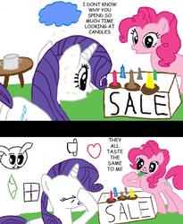 Size: 900x1100 | Tagged: safe, artist:mmelvin420, pinkie pie, rarity, g4, candle