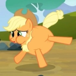 Size: 255x255 | Tagged: safe, screencap, applejack, earth pony, pony, g4, spike at your service, blowing, breath, cropped, deflation, female, fetish fuel, inflation, mare, solo, tree