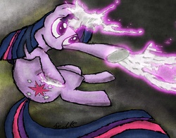 Size: 1500x1179 | Tagged: safe, artist:fedte, twilight sparkle, pony, g4, female, magic, solo