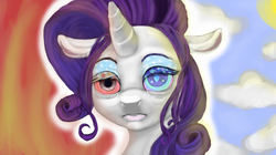 Size: 1103x616 | Tagged: safe, artist:colorlesscupcake, rarity, pony, g4, female, solo