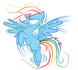 Size: 600x544 | Tagged: safe, artist:toxickittycat, rainbow dash, pegasus, pony, g4, blank eyes, female, flying, full body, mare, missing cutie mark, side view, simple background, solo, spread wings, transparent background, white eyes, wings