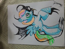 Size: 4320x3240 | Tagged: safe, rainbow dash, g4, traditional art, wrong cutie mark