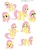 Size: 689x926 | Tagged: safe, artist:brenda hickey, fluttershy, pegasus, pony, g4, eyelid pull, eyes closed, female, mare, open mouth, raised hoof, signature, simple background, solo, white background