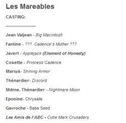 Size: 329x321 | Tagged: safe, casting, les miserables, ponified, text