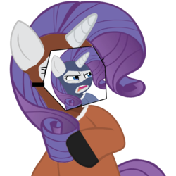 Size: 916x916 | Tagged: safe, rarity, pony, g4, ew gay, solo, spy, spy (tf2), team fortress 2