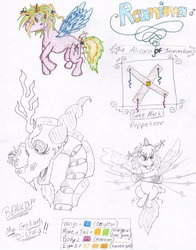 Size: 900x1150 | Tagged: safe, artist:jerraianking, discord, oc, alicorn, pony, g4, alicorn oc, reanima, traditional art