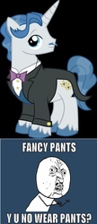 Size: 500x1158 | Tagged: safe, fancypants, g4, bloodshot eyes, rage face, y u no