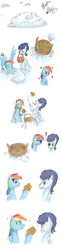 Size: 900x3688 | Tagged: safe, artist:crazydiary86, rainbow dash, soarin', g4, comic, female, male, muffin, ship:soarindash, shipping, straight, traditional art