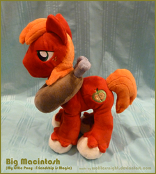 Size: 762x850 | Tagged: safe, artist:wolflessnight, big macintosh, earth pony, pony, g4, irl, male, photo, plushie, solo, stallion