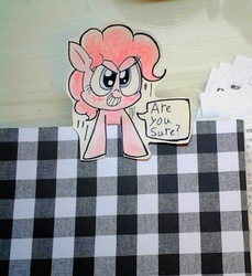Size: 497x543 | Tagged: safe, artist:danadyu, pinkie pie, g4, ask, paper child, poped, traditional art, tumblr