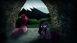 Size: 1920x1080 | Tagged: safe, artist:astrotheh, pinkie pie, g4, duality, pinkamena diane pie, wallpaper