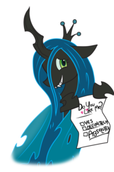 Size: 1666x2516 | Tagged: safe, artist:mf99k, queen chrysalis, changeling, changeling queen, g4, crossover, crown, cute, cutealis, female, gravity falls, jewelry, male, reference, regalia, simple background, solo, tourist trapped, transparent background