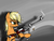 Size: 936x702 | Tagged: safe, artist:madhotaru, applejack, earth pony, pony, g4, female, gun, hoof-friendly tool, loose hair, rifle, solo, weapon