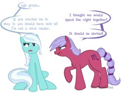 Size: 948x723 | Tagged: dead source, safe, artist:sharkapalooza, aquarius (g4), scorpio (g4), earth pony, pony, g4, aquarius, argument, duo, female, mare, ponyscopes, scorpio, ship:scorparius, simple background, speech bubble, transparent background, zodiac