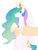 Size: 1076x1404 | Tagged: safe, artist:elslowmo, artist:redintravenous, princess celestia, human, pony, g4, :t, chubby, cute, cutelestia, hand, holding a pony