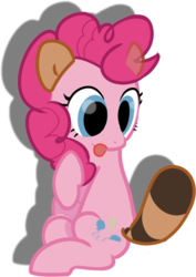 Size: 600x847 | Tagged: safe, artist:embertwist, pinkie pie, earth pony, pony, raccoon, tanooki, g4, crossover, female, nintendo, power-up, solo, super mario bros., super mario bros. 3, tongue out