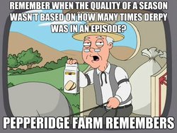 Size: 620x466 | Tagged: safe, barely pony related, derpygate, family guy, glasses, male, meme, missing the point, pepperidge farm, text