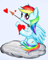 Size: 900x1111 | Tagged: safe, artist:flutteryay56, rainbow dash, g4, heart, valentine