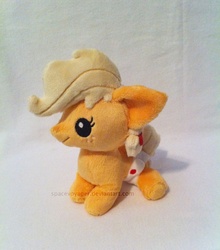 Size: 896x1016 | Tagged: safe, artist:planetplush, applejack, earth pony, pony, g4, baby, baby pony, babyjack, irl, photo, plushie, solo