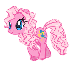 Size: 864x759 | Tagged: safe, artist:needsmoarg4, pinkie pie (g3), earth pony, pony, g3, g4, female, g3 to g4, generation leap, mare, simple background, sketch, solo, white background