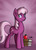Size: 1000x1387 | Tagged: safe, artist:gab-stuff, cheerilee, earth pony, pony, g4, apple, book, female, food, looking at you, mare, solo