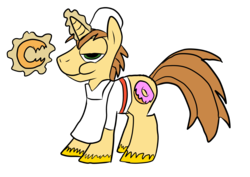 Size: 7016x4961 | Tagged: safe, artist:joeywaggoner, donut joe, pony, unicorn, g4, absurd resolution, donut, male, simple background, solo, stallion, transparent background