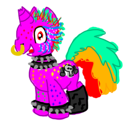 Size: 800x800 | Tagged: safe, artist:furisutairu, oc, oc only, pony, unicorn, sparkle punk