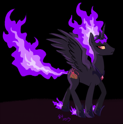 Size: 578x584 | Tagged: safe, artist:starlight-gaze, oc, oc only, alicorn, pony, alicorn oc, fire