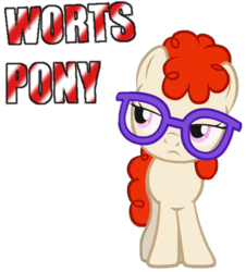 Size: 496x549 | Tagged: safe, twist, g4, female, misspelling, simple background, solo, transparent background, worst pony