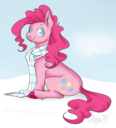 Size: 833x915 | Tagged: dead source, safe, artist:cartoonlion, pinkie pie, g4, clothes, commission, scarf