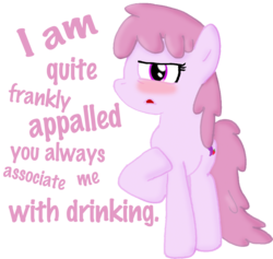 Size: 1200x1138 | Tagged: safe, artist:ajmstudios, berry punch, berryshine, earth pony, pony, g4, female, solo, text