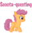 Size: 1098x1149 | Tagged: safe, artist:ajmstudios, scootaloo, g4, cute, funny, meme, scootaloo's scootaquest, scootaquest, walking